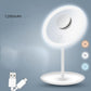 5 Times Magnifying Glass 3 Levels Ligthing LED Makeup Mirror Portable Travel Desktop Mirror Adjustable Touch Screen USB Charging