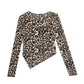 Spring and Autumn Leopard Print T-Shirt Women's Long Sleeve Sexy Top Slim Fit Bottoming Shirt