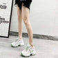 Plus Size 35-40 Summer Women Ins Mesh Sneakers Breathable Running Basketball Shoes Students Shockproof Non-slip Heighten Shoes