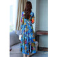 Long Waist Long Swing Long Dress Spring / Summer Long Sleeve Dress Plus Size Chiffon Dress Woman