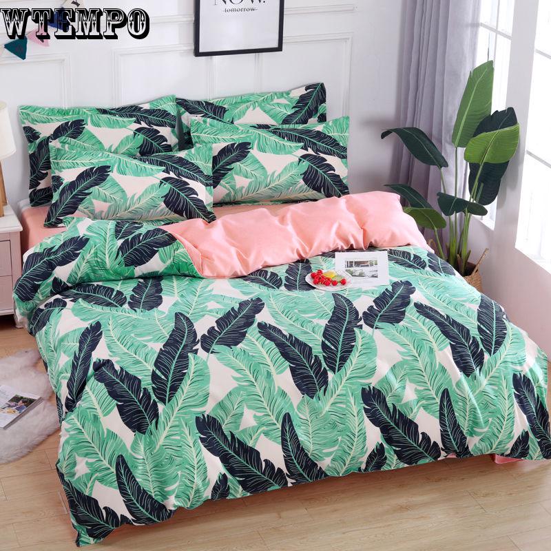 4pcs Bedding Sleep Set Quilt Duvet Cover Pillowcase Comfortable Bedroom Supplies