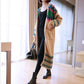 Vintage Rhombus Printed Knitted Cardigan Sweater Women Spring Autumn Oversized Knitted Jacket Loose Long Knitwear Outer Wear