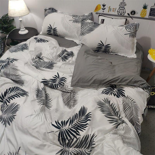 Bed Sheets Quilt Cover Pillowcase Four-piece Set Simple Double Bed Household Daily Necessities Four-piece Set, Bedding