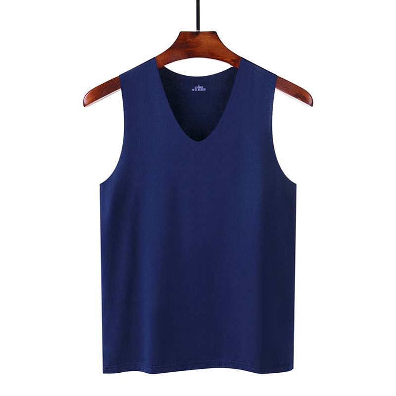 Ice Silk Vest Men's Summer New Thin Trend Seamless Sleeveless Outer Wear Base Fitness Youth Vest