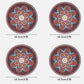 1/2/4pcs Mandala Pattern Creative Silicone Coaster Household Anti-scalding Mat Coffee Drink Coaster