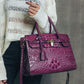 Crocodile Leather Women's Top Layer Cowhide Handbag Women's Fashion Large-capacity Shoulder Bag