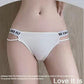 Simple Sports Style Girl Hollow Panties Ladies Sexy Low Waist Briefs Cotton Inner Crotch Breathable Letter Thin Belt Panties for Women Underwear