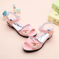 Girls' Sandals Summer Korean Version   High-heeled Children's Beach Shoes  Big children  Little Girls Soft-soled Princess Shoes