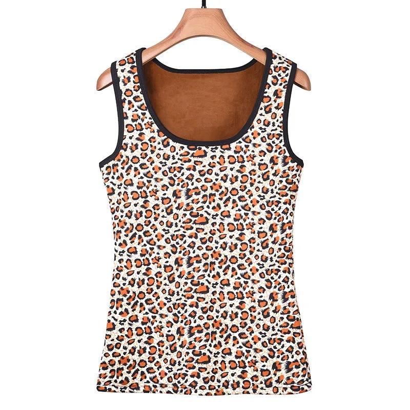 Plus Size M-5XL Velvet Women Vest Sexy Winter Clothing Thermal Underwear Warm Body Tops Sleeveless Solid Slim O Neck Undershirt