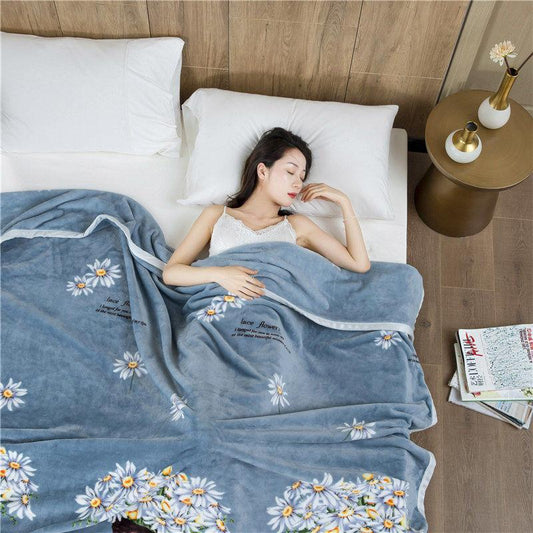 Thickened Flannel Blankets Double-sided Fleece Blankets Autumn and Winter Coral Fleece Blankets Fleece Blanket Sheets Bed Siesta Warm Blankets