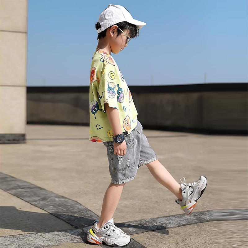 Boys Clothing Children Summer Boys Clothes Cartoon Kids Boy Clothing Set T-shit+Pants Cotton