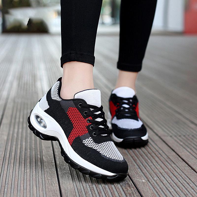 Women Vulcanized Shoes Summer Women's Sneaker 2020 Spring Summer Knitting Breathable Shoe Chunky Platform Sneakers Soft