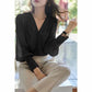 Long Sleeve Shirt Women's Loose Fashion Design Top Temperament Chiffon Shirt