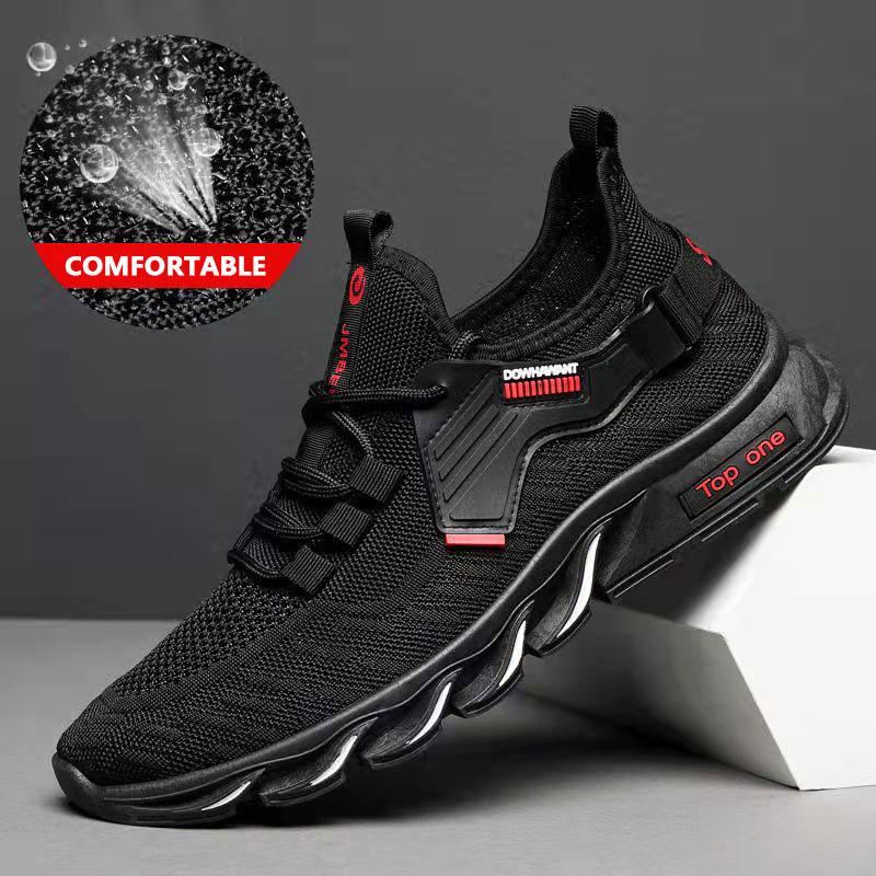 Summer Men's Shoes Breathable Casual Sports Shoes Running Shoes Mesh Shoes Flying Knitted Shoes