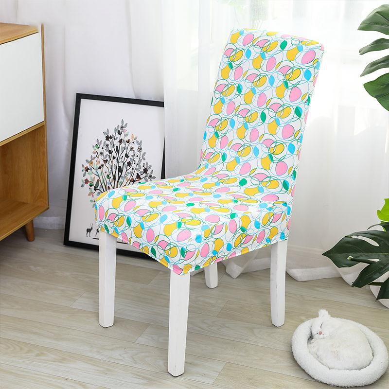2/4/6pcs Printed Elastic Stretch Chair Cover Spandex Dinning Room Kitchen Chair Slipcovers Protector Case for Wedding Banquet Party