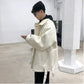Winter Artificial Lamb Wool Cotton Clothing Men's Loose Plus Velvet Thick Solid Color Warm Jacket Men's Stand Collar Zipper Cotton Clothing