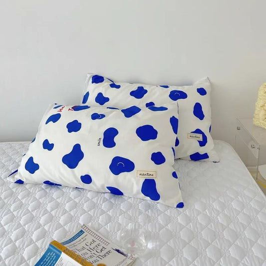 A Pair of Cotton Pillowcases 48x74cm Household Pillow Inner Liner Cover Double Pillowcase Cover