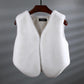 Women's Short Fur Waistcoat Autumn and Winter Slim Fit Fox Fur Vest Waistcoat Plush Jacket Keeps Warm Soft and Comfortable
