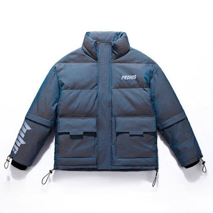 Winter Down Jacket Men's Casual White Duck Down Jacket Stand-up Collar Parka Hip-hop Coat Warm and Windproof Jacket