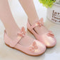 Girl's Soft Soled Butterflies Decoration Breathable Single Shoes Girls' Non Slip Solid Color Princess Shoes