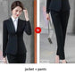 Solid Color Professional Suit Female Spring and Autumn Temperament Formal Overalls Suit Jacket + Suit Pants