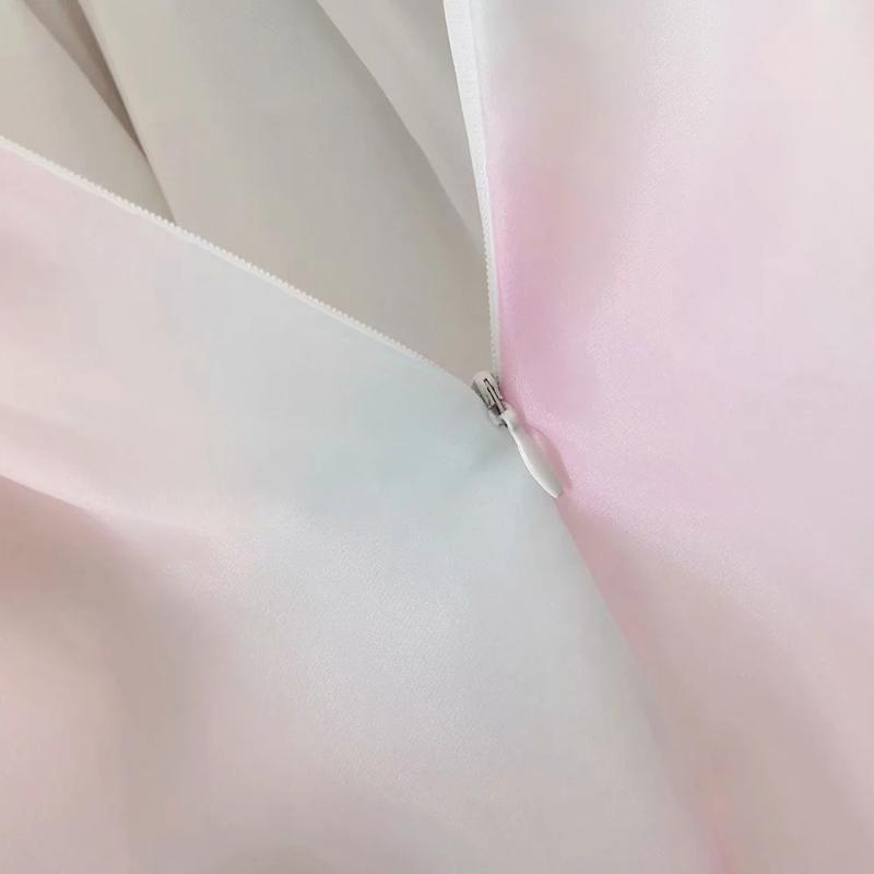 Sweet Women Tie Dye Princess Dresses Summer Multicolor A-line Puff Short Organza Ball Gown Dress