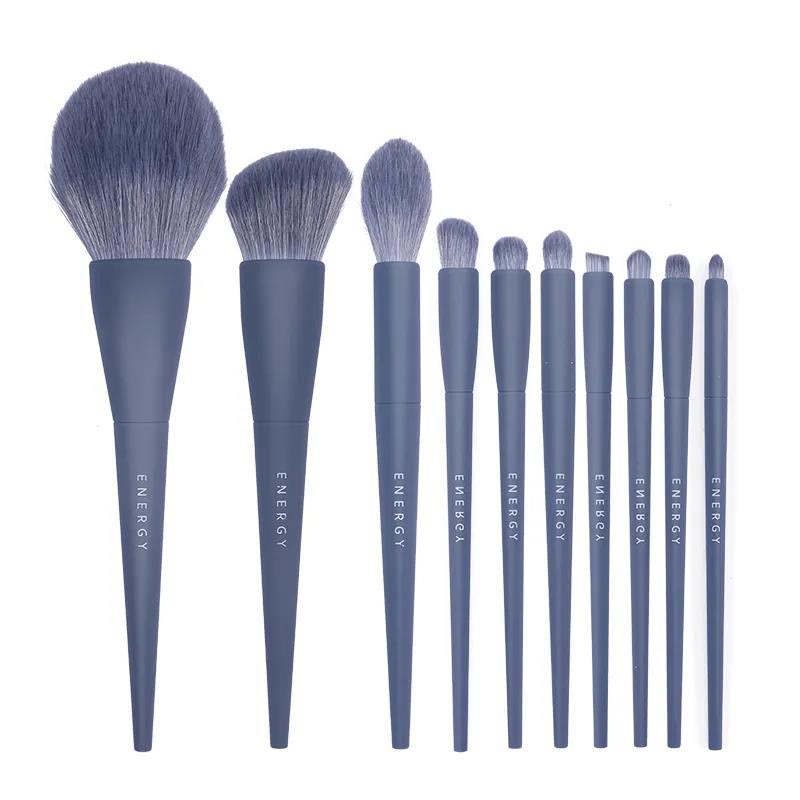 10pcs Makeup Set Brush Eye Shadow Loose Powder Eyebrow Brush Foundation Blush Brush Full Set of Brushes Super Soft