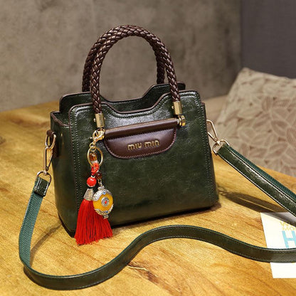 Leather Retro Women's Bag Vintage Women Shoulder Bag Crossbody Bag Messenger Handbag