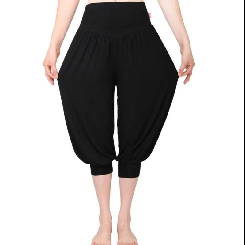 Summer Women's Fashion Pants Casual Jogging Sports Fitness Yoga Capri Low Waist Drawstring Pants
