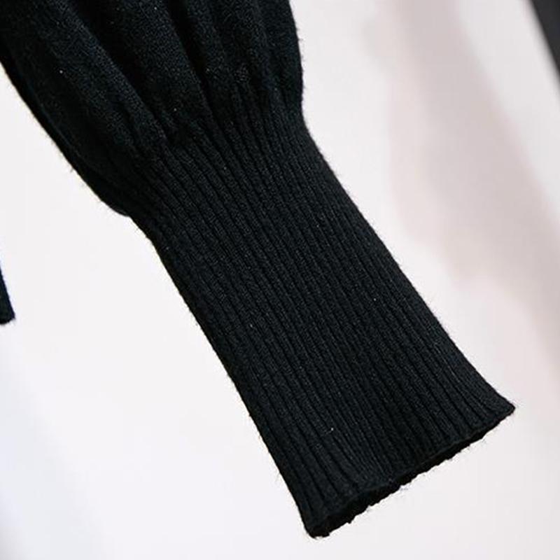 Set Autumn Winter Turtleneck Sweater Knit Sweater College Style Dress Two-piece Suit Skirt Women