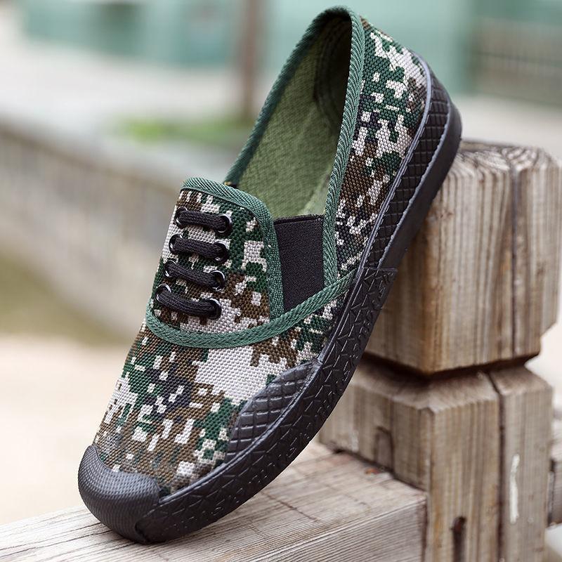 Work Canvas Shoes Construction Site Labor Male Camouflage Shoes Non-slip Shoes