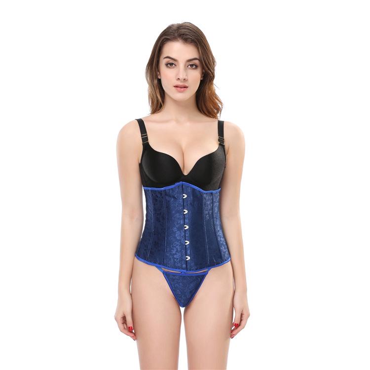 Corset Elegant Steampunk Overbust Corsets Lace Floral Pattern Bustier Top Slimming Costume for Women