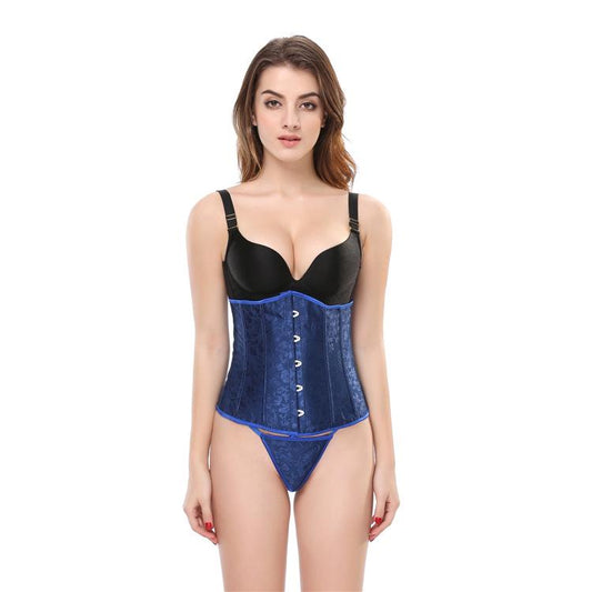 Corset Elegant Steampunk Overbust Corsets Lace Floral Pattern Bustier Top Slimming Costume for Women