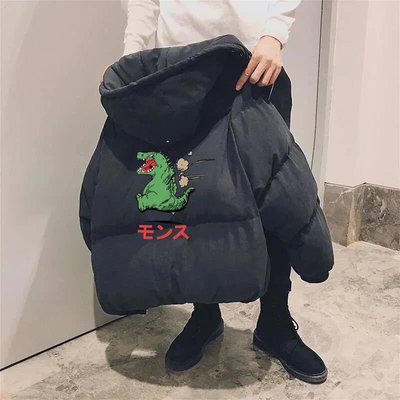 Bread Clothing Male Students Korean Short Cotton Clothing Winter Fashion Trend Loose Plus Size Cotton-padded Jacket Thick Warm and Cold-proof Jackets