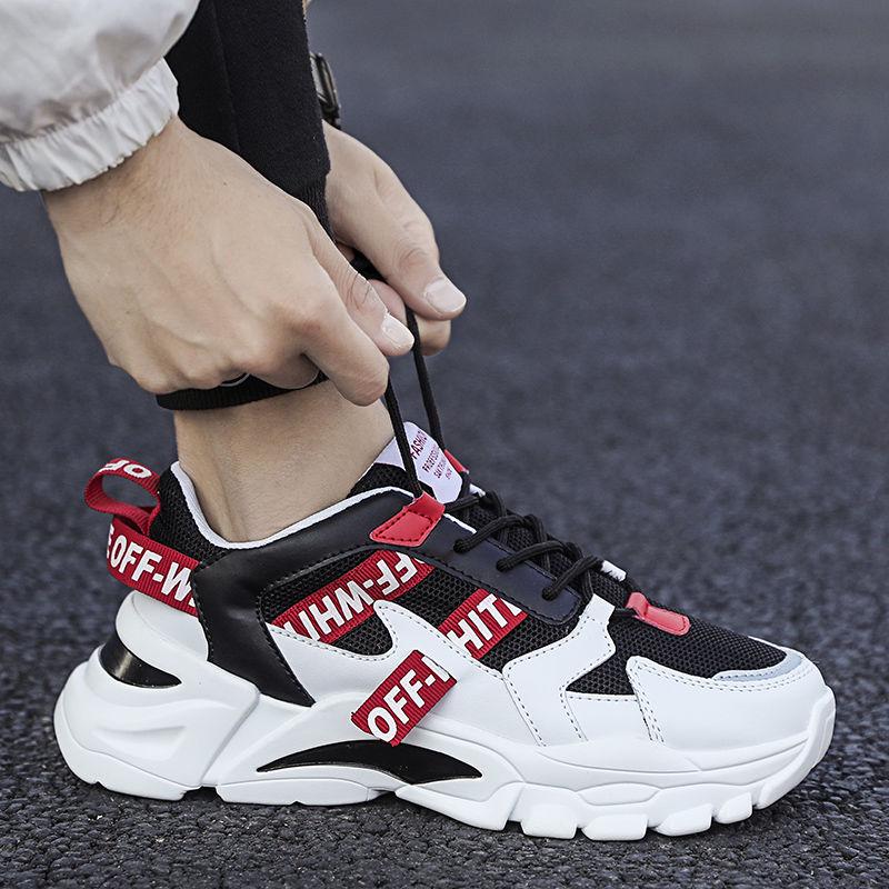 Daddy shoes Men's reflective sports shoes fashion breathable casual shoes non-slip wear-resistant
