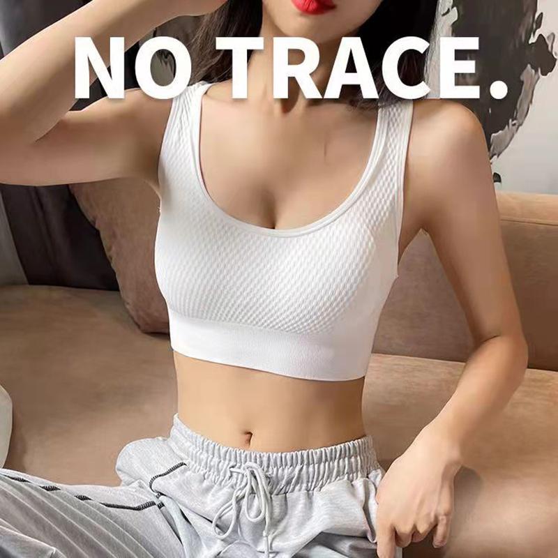 Women's Shockproof Sports Beauty Back Underwear Running Fitness Bra Can Wear Yoga Vest Without Steel Ring Gathering Without Trace Removable Chest Pad