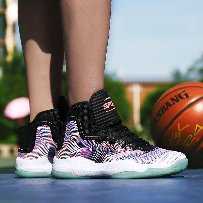 Men Shoes Breathable Basketball Shoes High Top Shoes Men's Shock Absorbing Shoes Non-slip Shoes Men