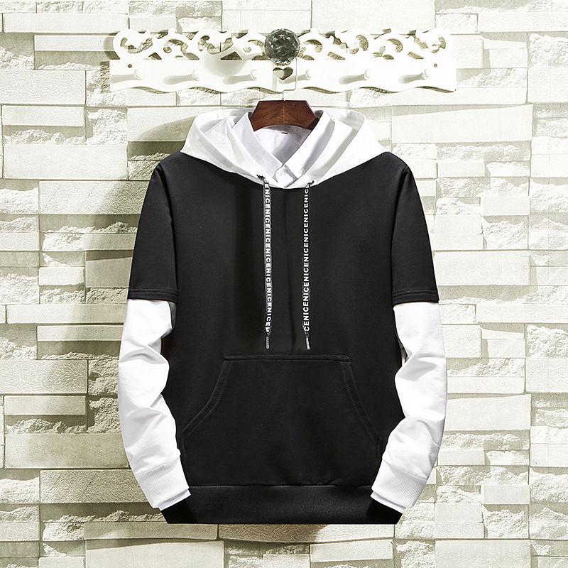 Sweatshirt trend wild large size long sleeve hooded jacket autumn and winter cotton sweater men