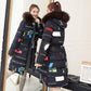 Faux Fur Collar Short Parkas Loose Down Cotton Coats Winter Women Hooded Jackets