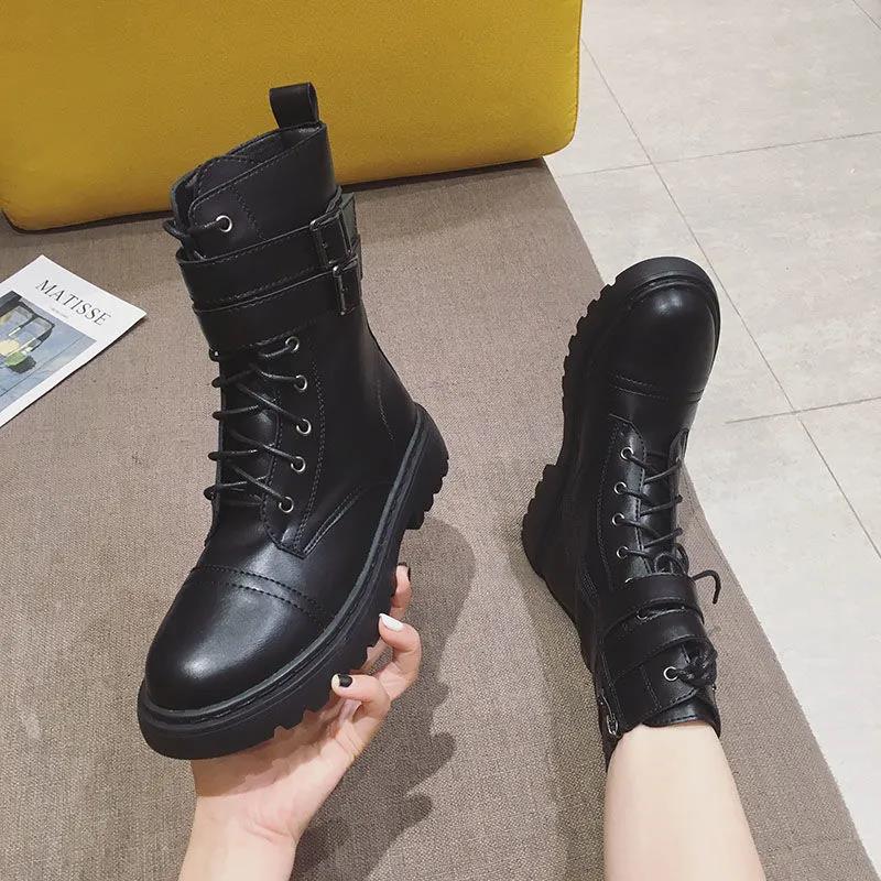 Women's Martin Boots Increased Tide Brand British Style Short Boots All-match Trendy Platform Boots