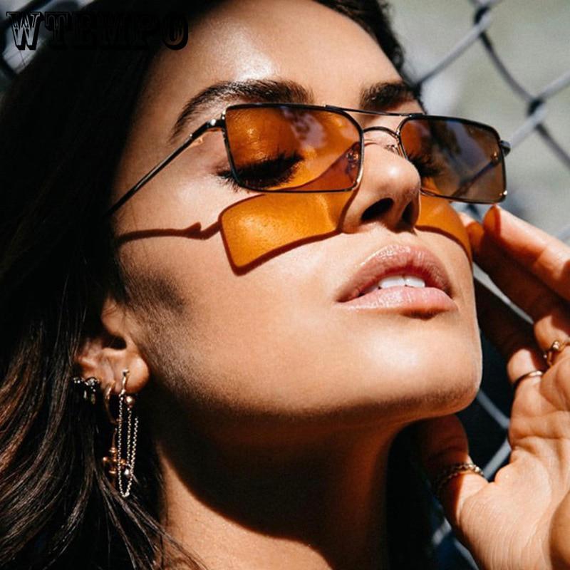 Small Sunglasses Women 90s Metal Men Retro Driving GlassesFemale Red Pink Lens Glasses Vintage Ladie