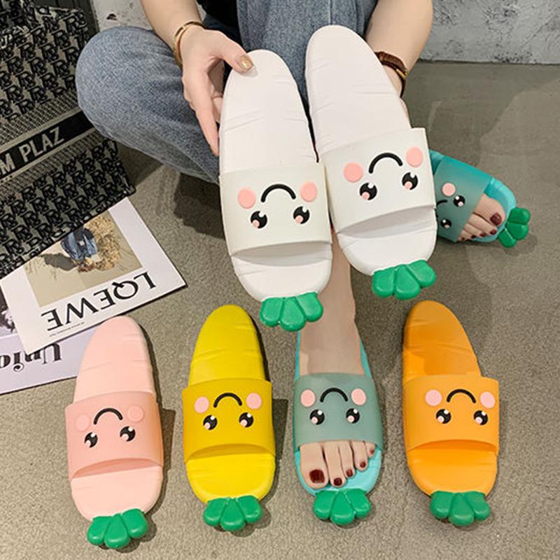 Creative Carrot Slippers Female Fashion Home Parent-child Sandals and Slippers Bathroom Bath Non-slip Slippers
