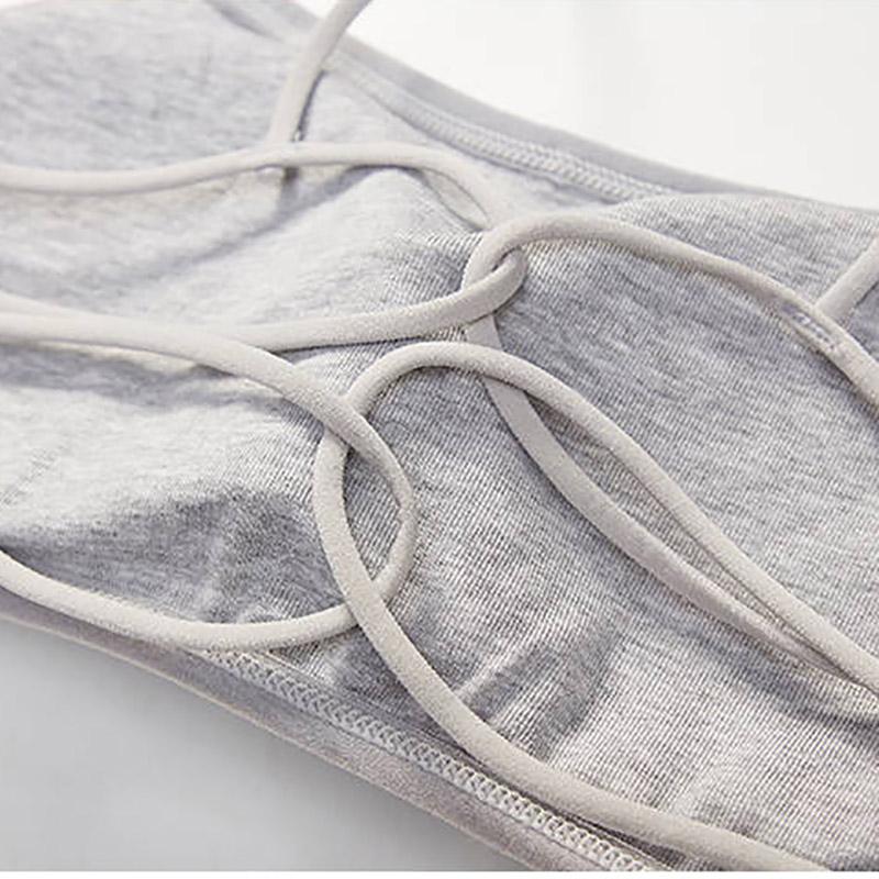 Korean Version Pure Cotton Anti Sagging Upper Tommy Back Suspender Wrap Bra Solid Color Suspender All Inclusive Underwear Bra