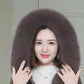 Real Fox Fur Collar Particle Sheep Shearing Female Mid-length Fur with Haining Fur Thickening Warm Jacket