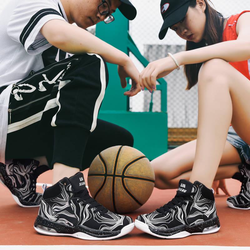 Basketball shoes men's blue sneakers shock-absorbing basketball shoes men's shoes outdoor breathable