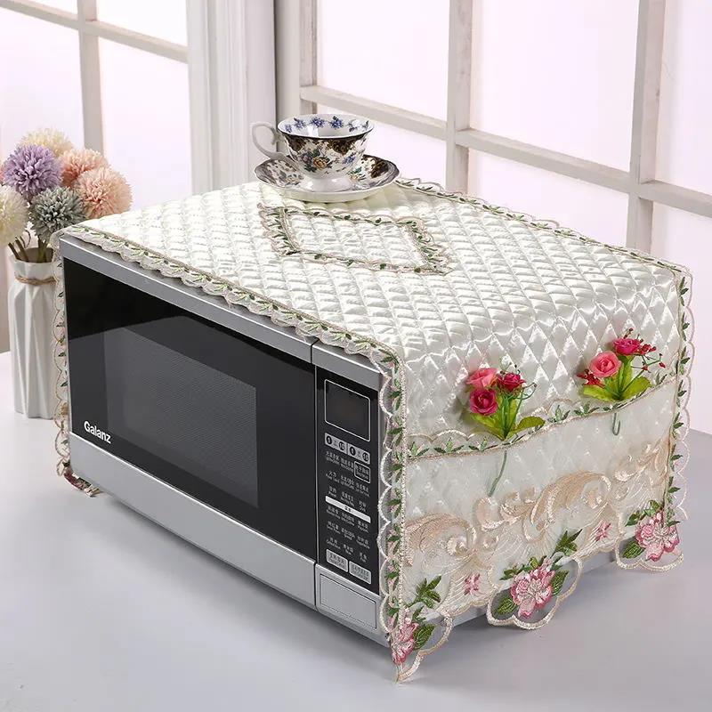 Microwave Cover Universal Plus Cotton Cover Towel Cover Cloth Simple Microwave Cover Kitchen Household Dust Cover