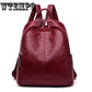 Backpack Women Pu Leather Female Backpacks Teenager School Bags Rucksack