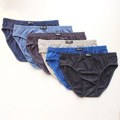6 Packs of Men's Underwear, Cotton Mid-rise Loose-fitting Briefs, Plus-size Fat Underwear