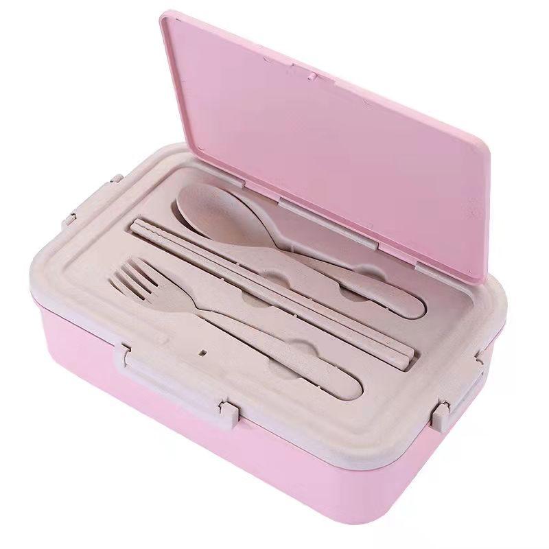 Three Grid Plastic Microwave Lunch Box Lunch Box Sealed Storage Box for Boys and Girls Lunch Box
