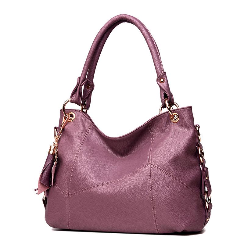 Trendy wild Woman bag Leather bag Big capacity European and American style Shoulder Handbag